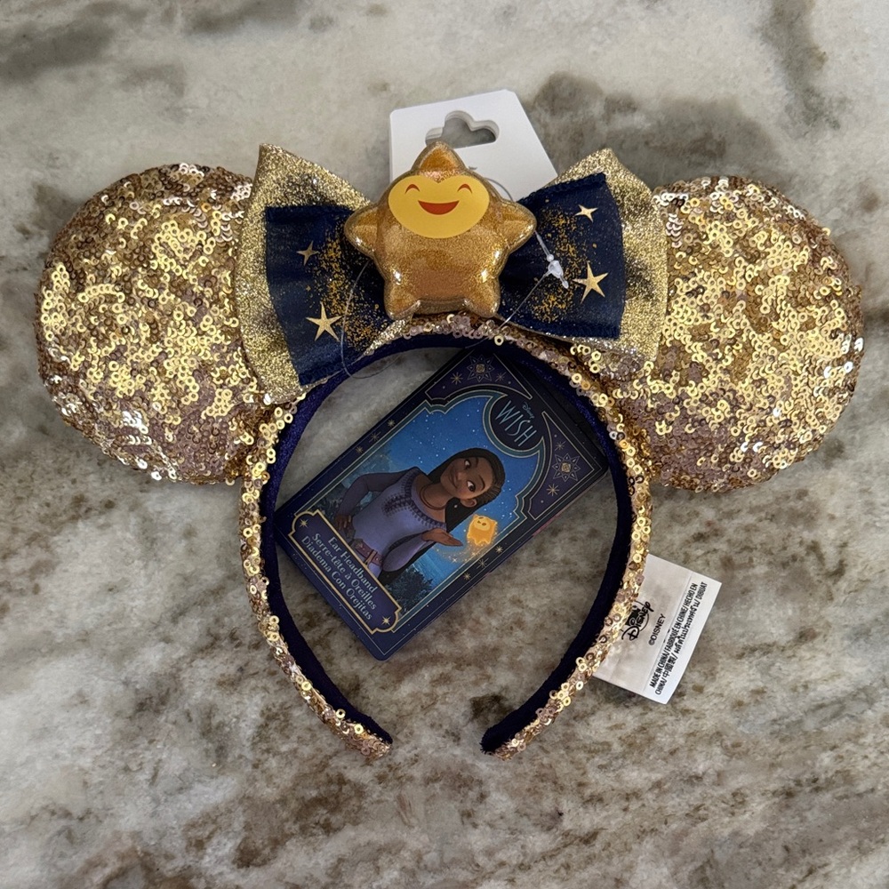 Disney Parks Gold Sequin Wish Ear headband